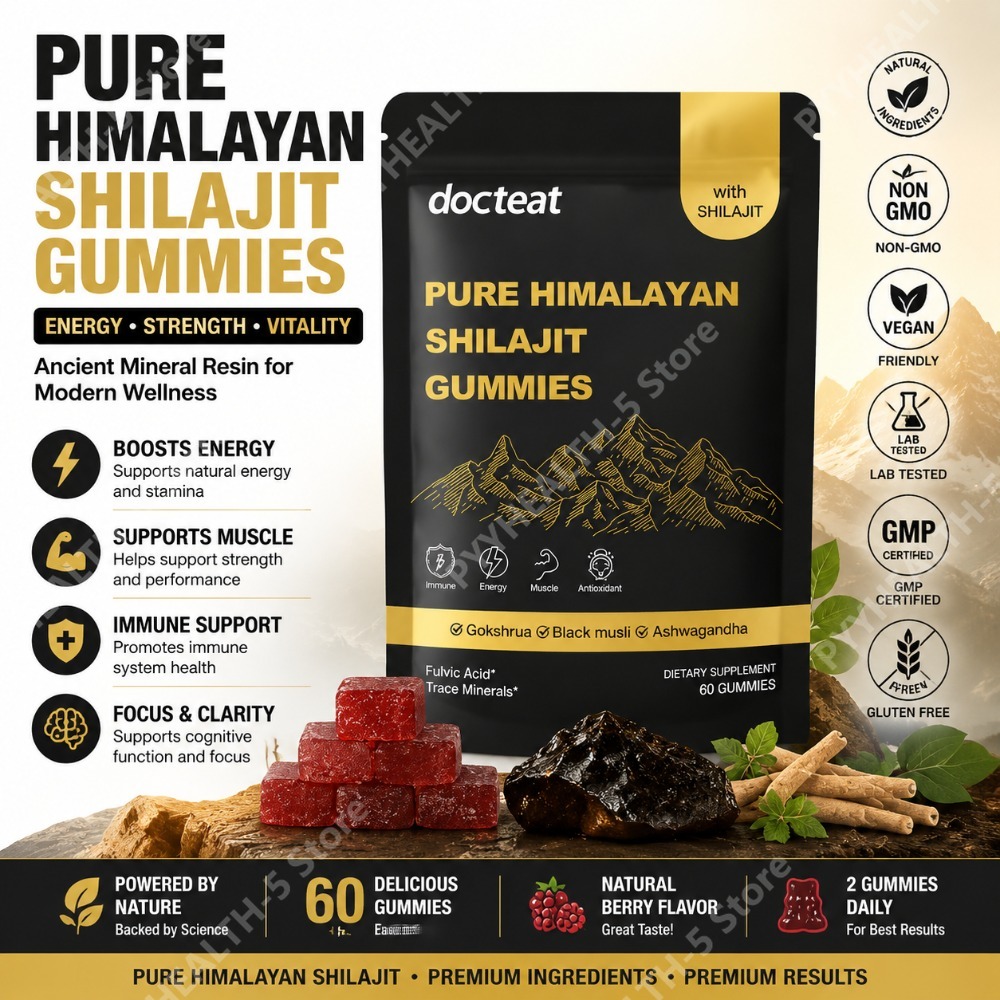 Natural Herbal Wellness - Gomitas de Shilajit Puro del Himalaya