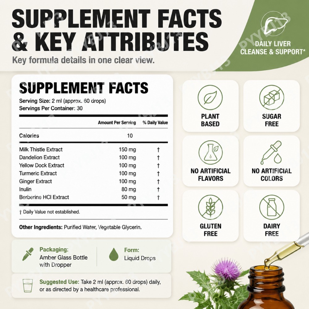 Gotas para el Soporte Hepático - Herbal Wellness For You reseña y precio