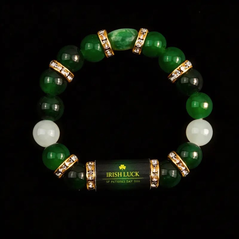 Pulsera de Ágata Verde con Tré - Red Clover Flower reseña y precio