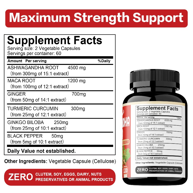 Suplementos de Ashwagandha y M - Valerian Root Capsule reseña y precio