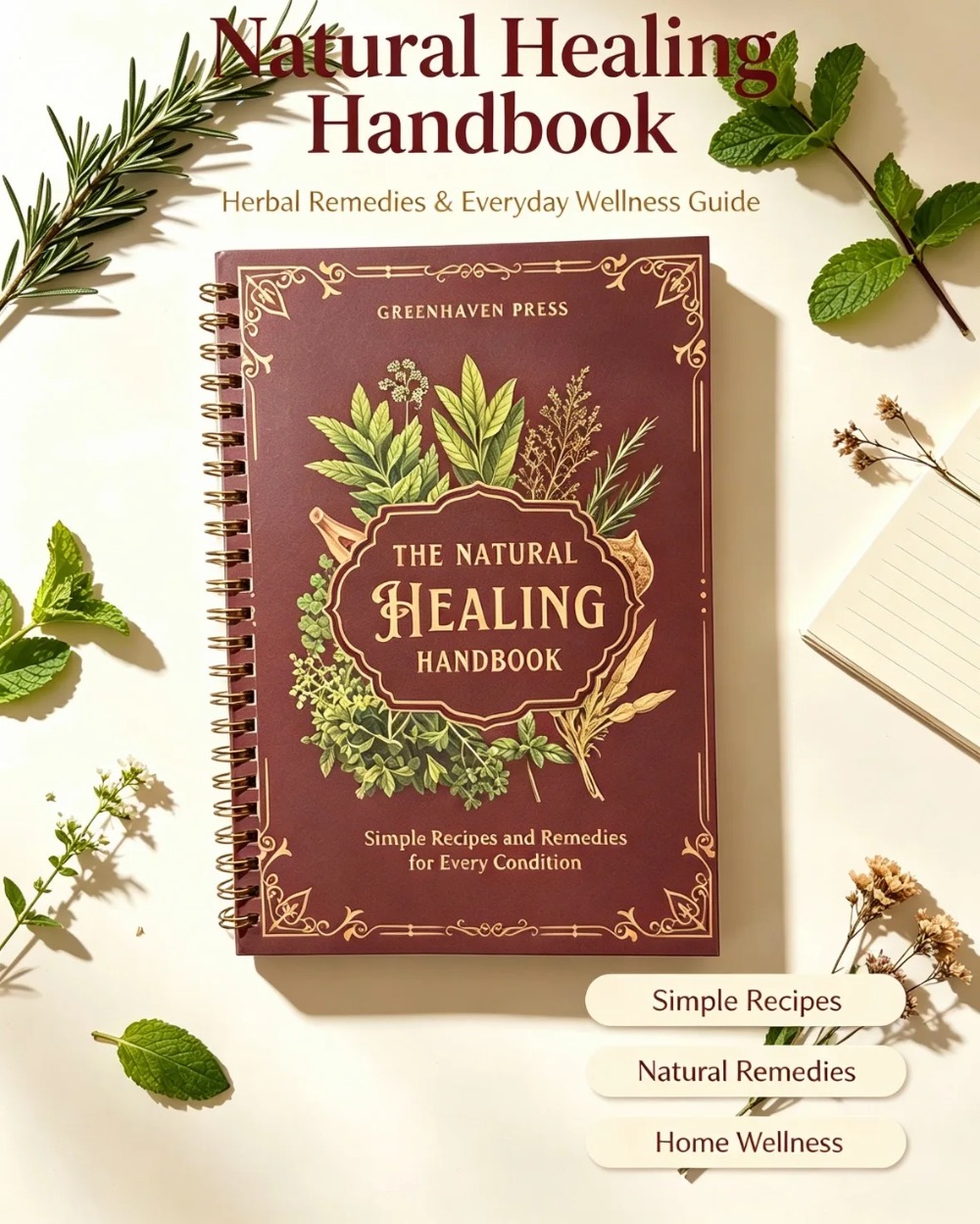Manual de Curación Natural, Gu - Natural Herbal Wellness reseña y precio