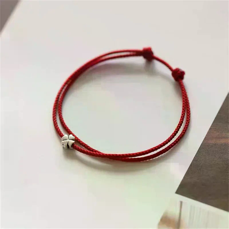 Mini pulsera de hilo rojo de t - Red Clover Flower reseña y precio